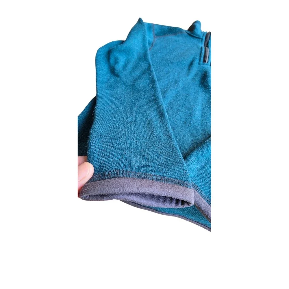 Patagonia YOUTH Green Heather  Sweater Fleece 1/4 Zip Pullover Jacket XL 14